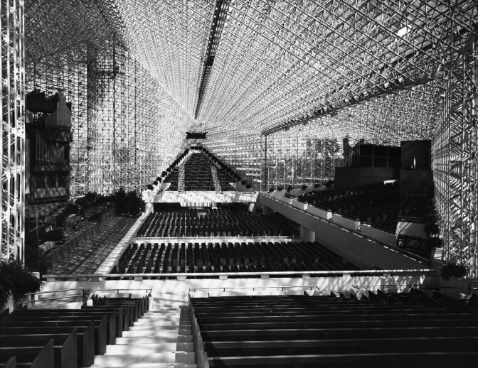 Interior of the Crystal Cathedral, Garden Grove, ca.1980