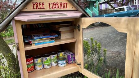 Little libraries become food pantries during COVID-19