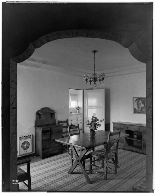 Dining Room in the Huntington Park Electric House (Call Number: 02 - 19035; Date: 12/23/1935)