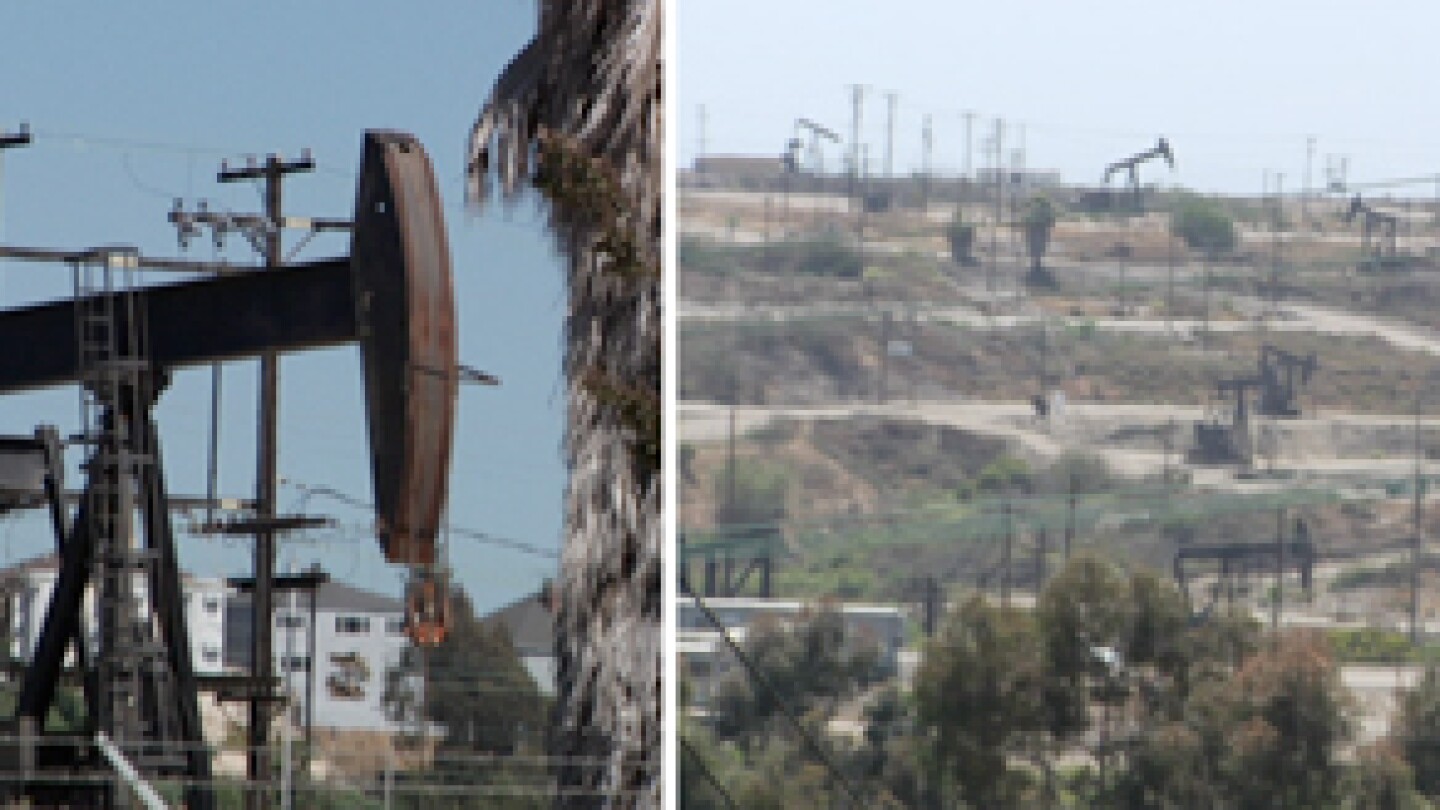 The land in Culver City that borders the Inglewood Oil Field is thickly populated with homes, businesses, and schools. | Photos: Rachel Samuels