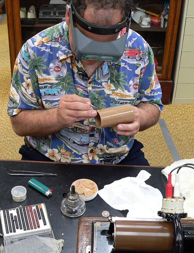 Digitizing Charles Lummis' wax cylinder recordings.