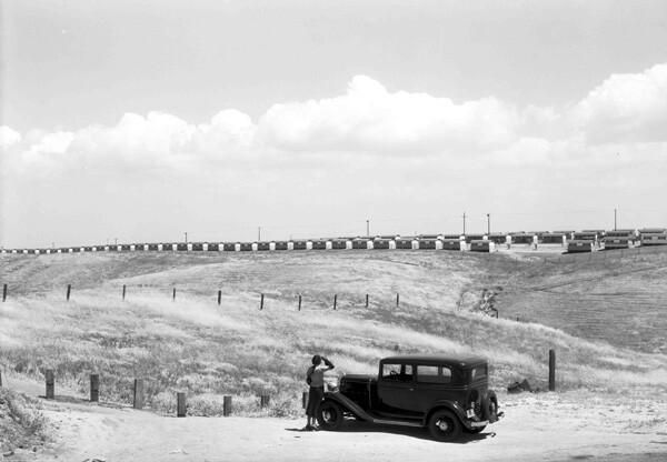 Another view of the Olympic Village in Baldwin Hills. Courtesy of the Automobile Club of Southern California Archives.