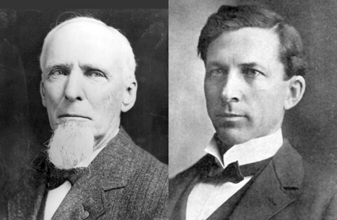 1911 mayoral candidates George Alexander (left) and Job Harriman (right)