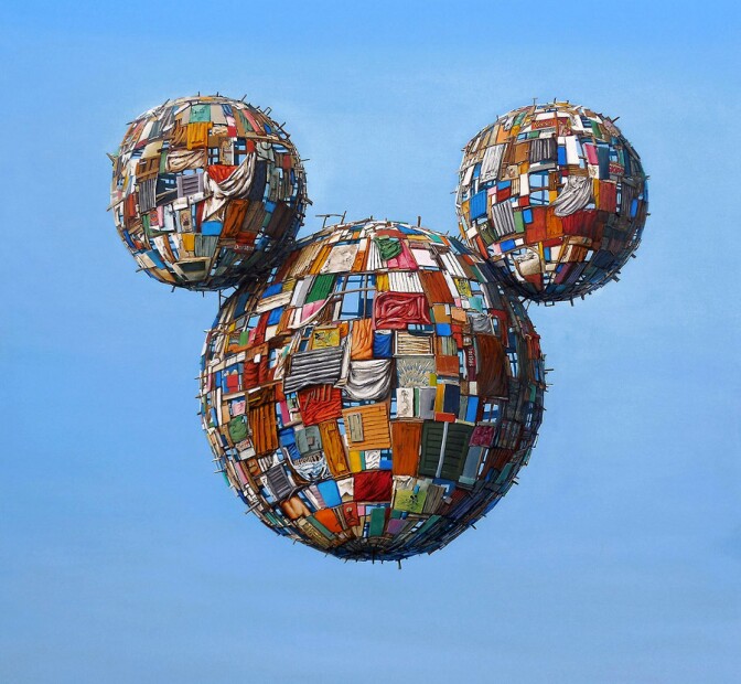 Jeff Gillette, "MicWorlds." Acrylic on canvas. | Image: Courtesy of the artist.