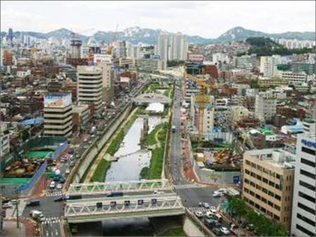 The Cheonggyecheon stream after restoration.