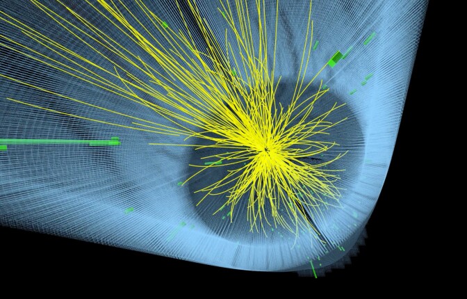Thomas McCauley Higgs, "Boson Candidate Event (8 TeV)," 2012