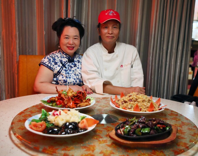 Lupe and Judy, the owners of Hop Woo in Chinatown.
