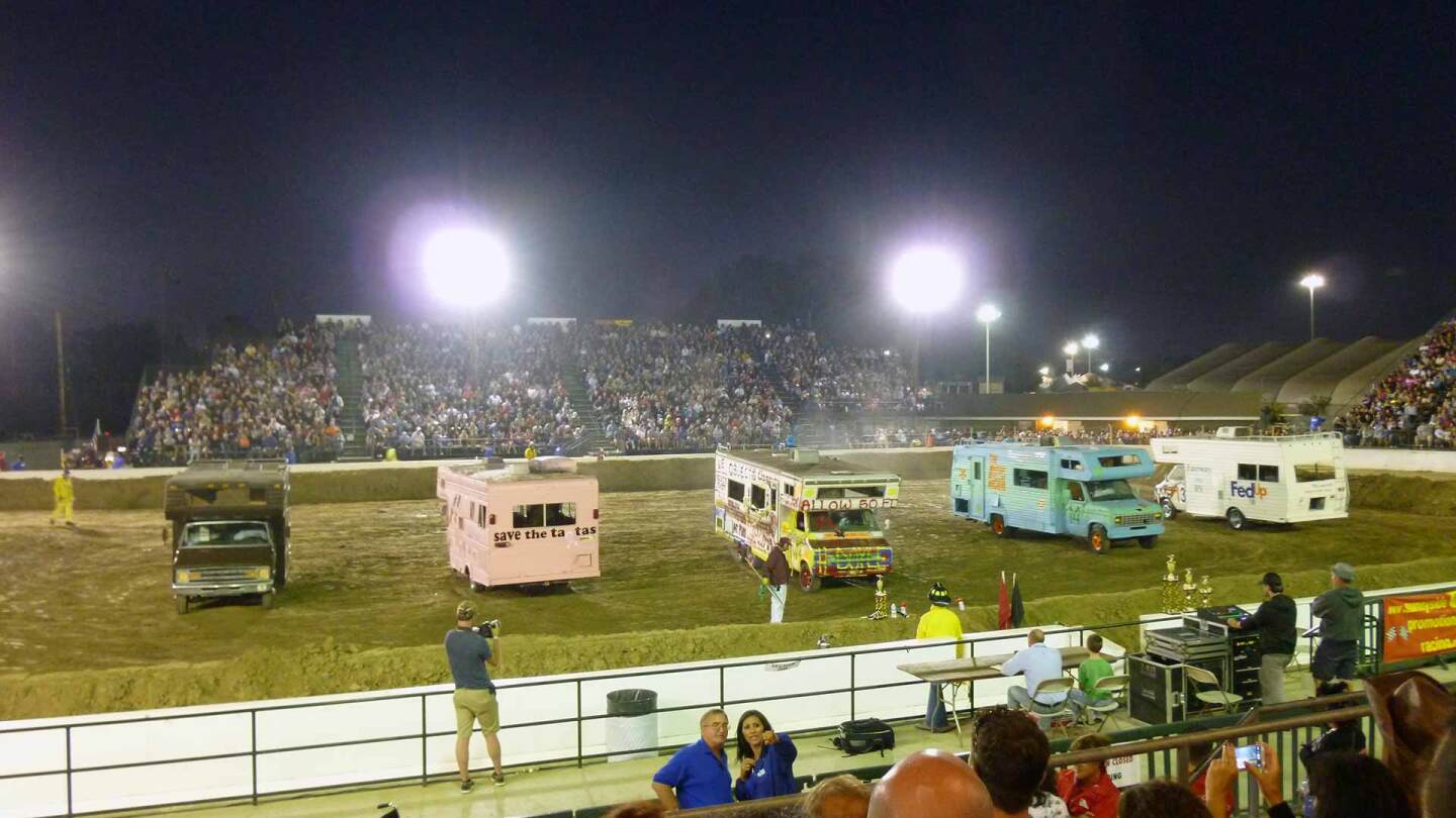 Painted trailers at the Orange County Fair
