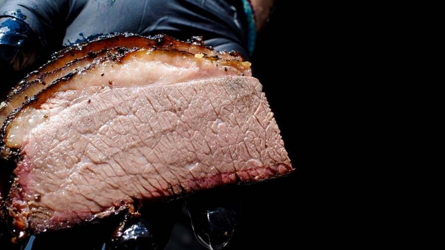 Trudy's brisket slices | Eddie Lin Trudy's Underground BBQ