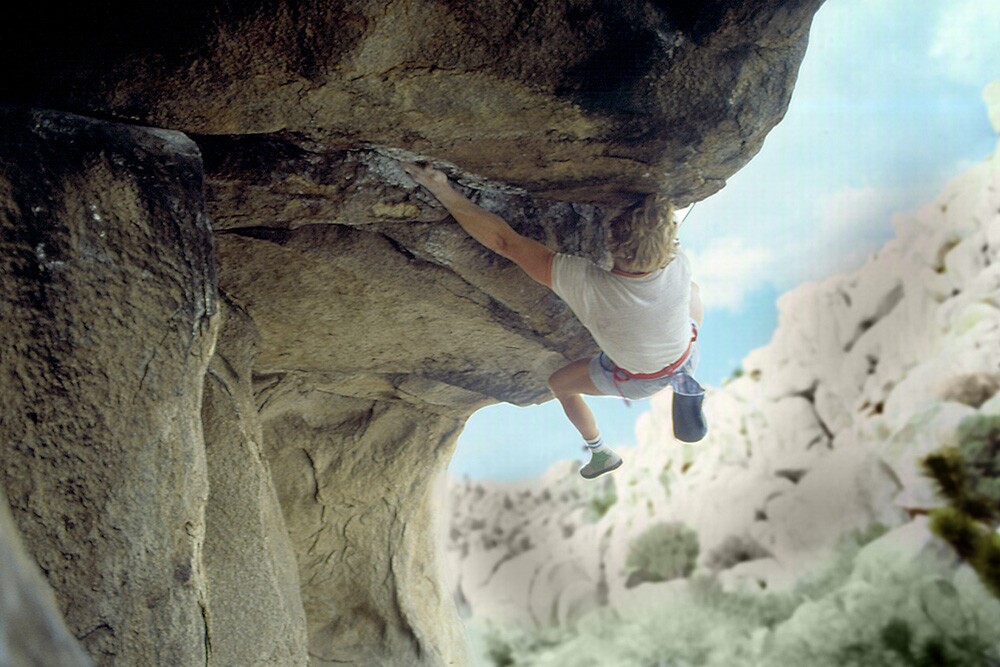 John Bachar on Zombie Woof (5.12b) in Real Hidden Valley. | © Brian Rennie/Benchmark Studios (1978 - 2017).