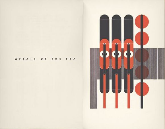 Alvin Lustig and Ward Ritchie, "The Ghost in the Underblows" (1940) from "Earthquakes, Mudslides, Fires & Riots: California & Graphic Design 1936-1986"