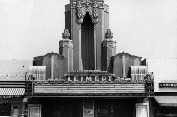 Leimert Theater marquee, 1968 | Security Pacific National Bank Collection , courtesy of the Los Angeles Public Library