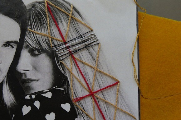 Librarian and artist Mark Bieraugel has set out to devise a 365 day project to stitch a page a day on the iconic September issue of Vogue Magazine. | Photo: Catherine Trujillo.