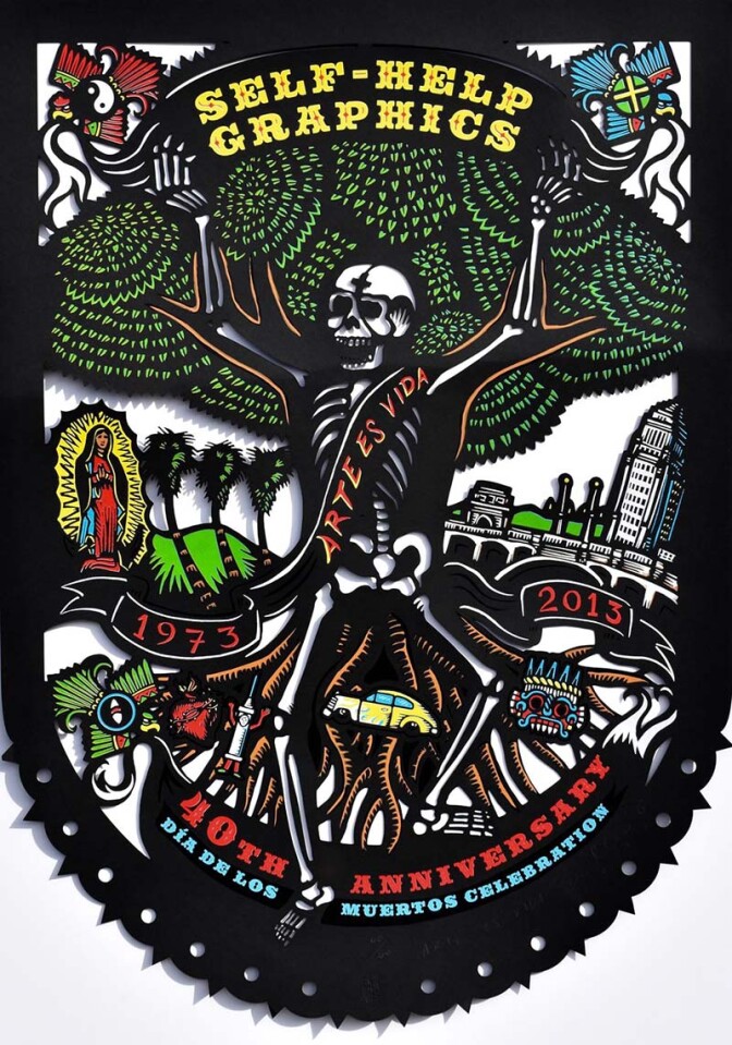 “Arte es Vida” by Daniel Gonzalez (2013 Commemorative Dia de Los Muertos Print) | Courtesy of Self Help Graphics & Art