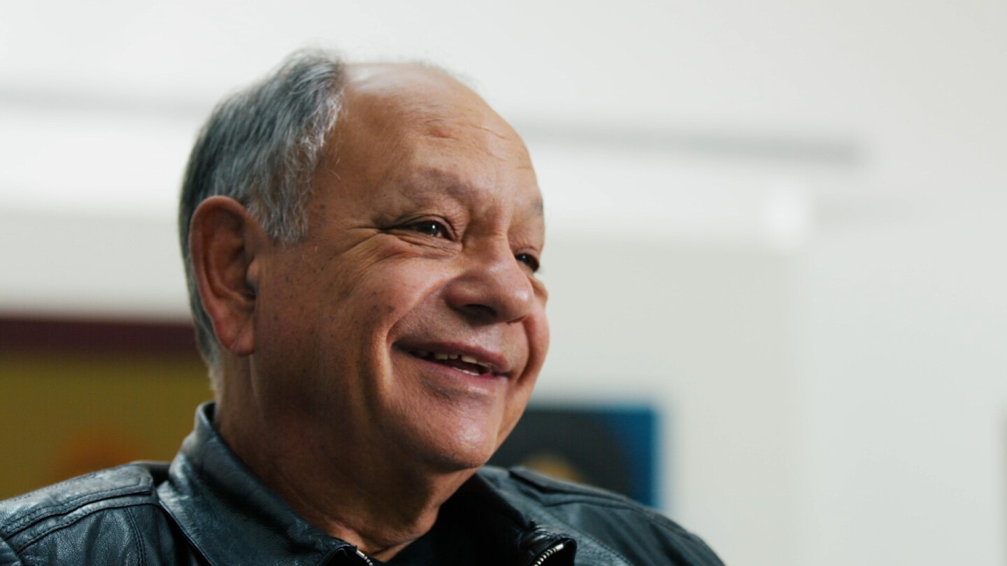 Cheech Marlin smiles during an interview.