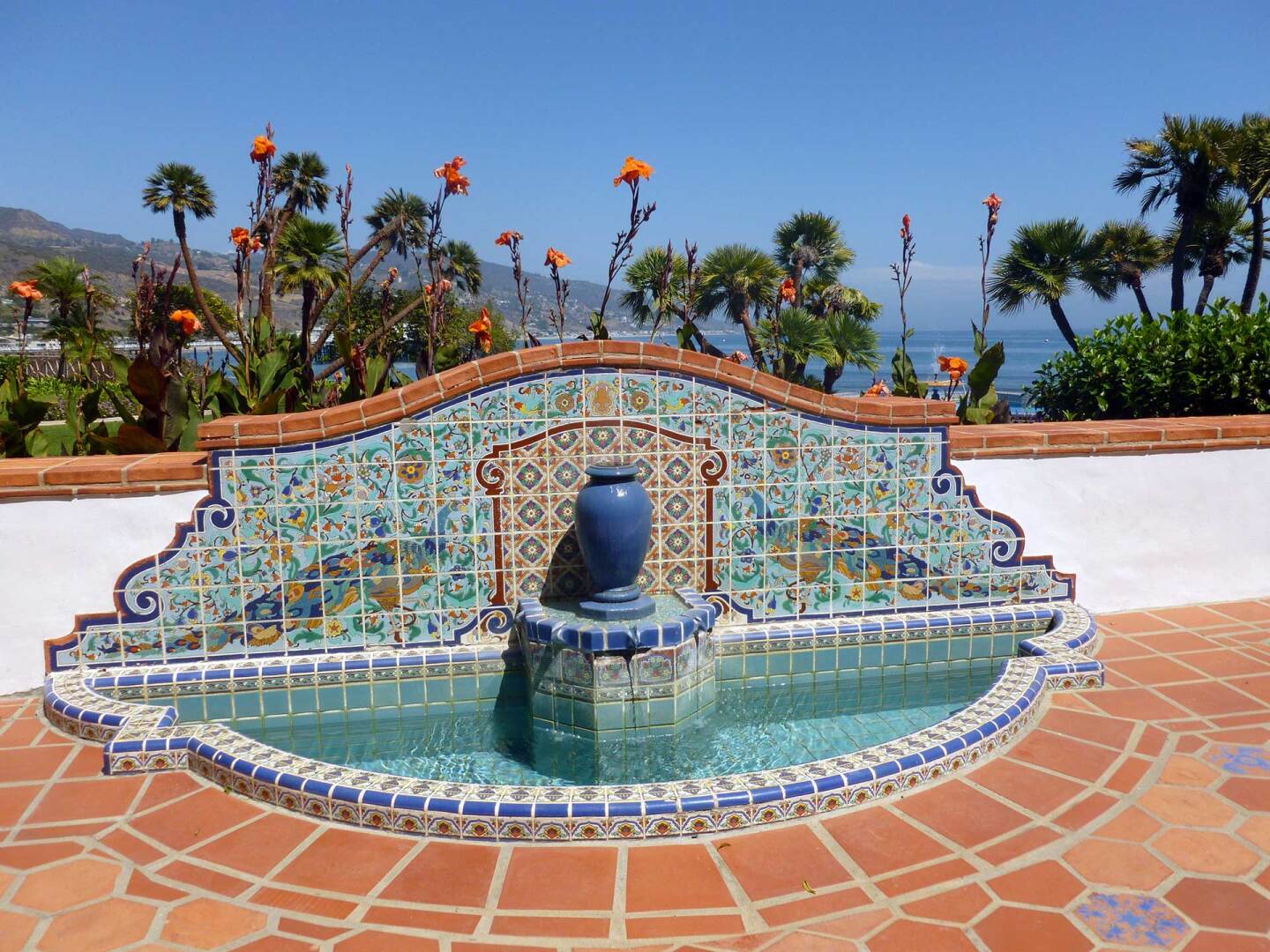 Peacock fountain at Adamson House | Sandi Hemmerlein