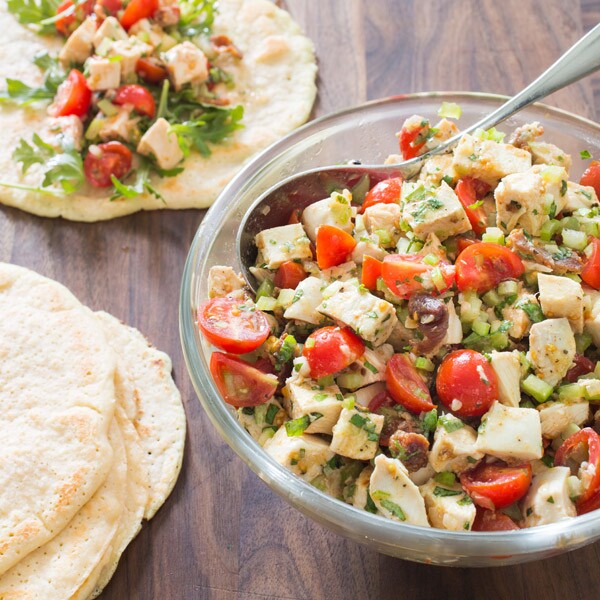 Chicken Salad with Bacon and Tomatoes