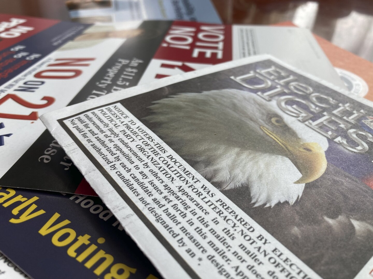 Californians are finding slate mailers in their mail advising them how to vote. | Ben Christopher for CalMatters
