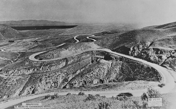 Ridge Route in the 1920s. Courtesy Metro Transportation Library and Archive.