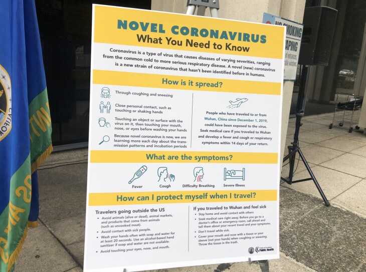 Coronavirus information poster | Alyssa Jeong Perry/LAist