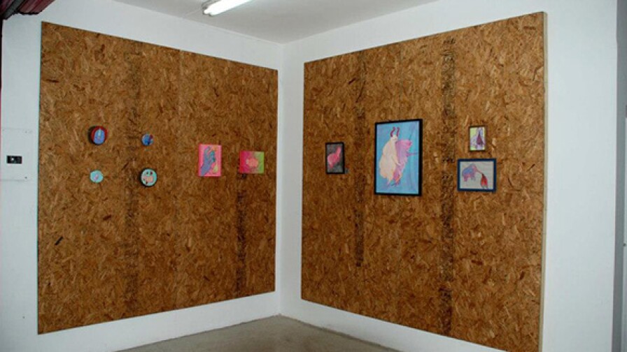 Currently on view at 206 is "Zoofilia," a solo exhibition of the work of local street artist Panca.