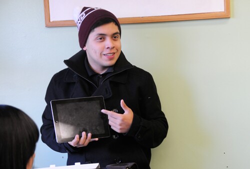 The community service this student is engaged in connects him to his community and won him an IPad