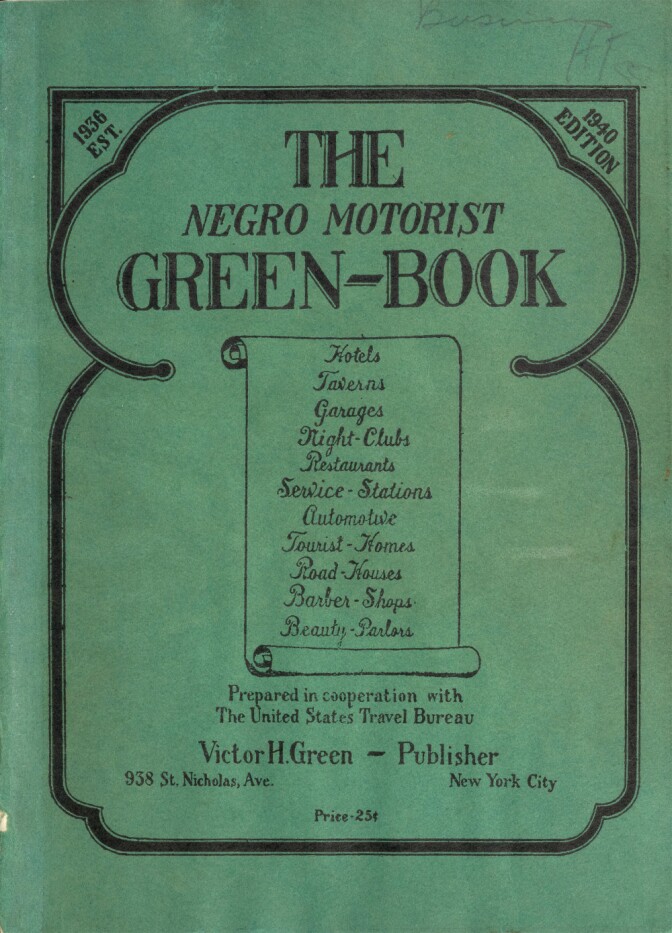 Cover of the 1940 edition of 'The Green Book'