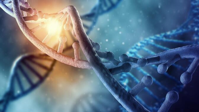 Simulated image of DNA.