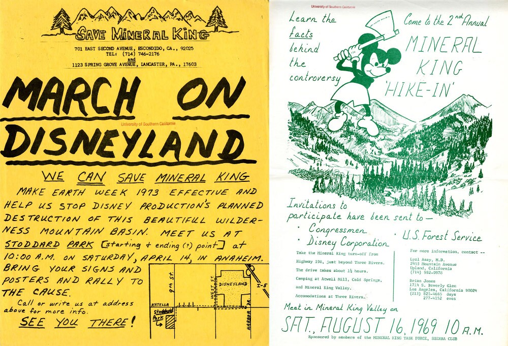 Activists staged "hike-ins" and marches on Disneyland