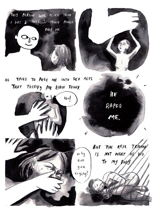 Destroy Every Thing You Touch (page 2) | Rachel Ang, excerpt from “Drawing Power: Women's Stories of Sexual Violence, Harassment, and Survival,” edited by Diane Noomin © Abrams ComicArts, 2019