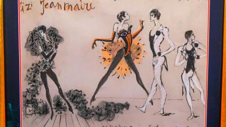 Appraisal: Yves Saint Laurent Mixed-media Sketch, ca. 1970