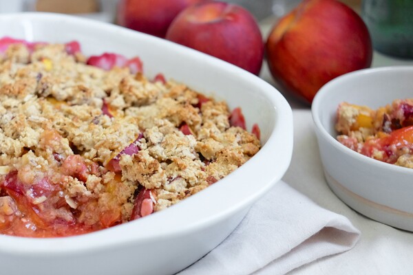 Maple Bourbon Peach Crumble