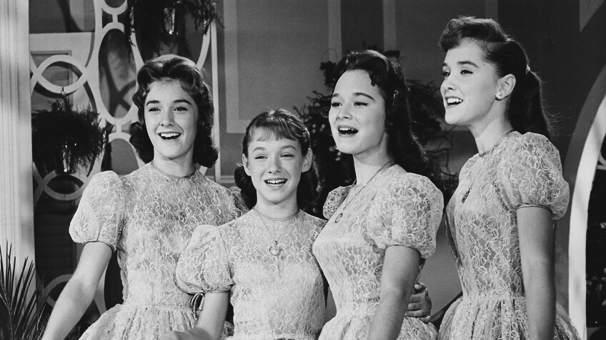 The Lennon Sisters performing.