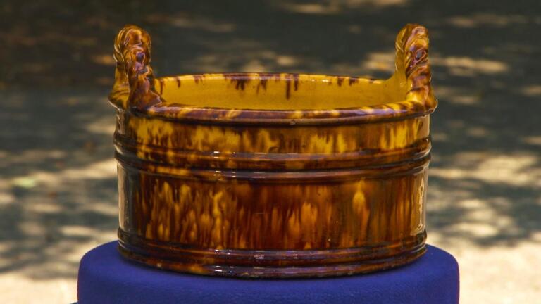 Appraisal: John Bell Pottery Butter Tub, ca. 1850