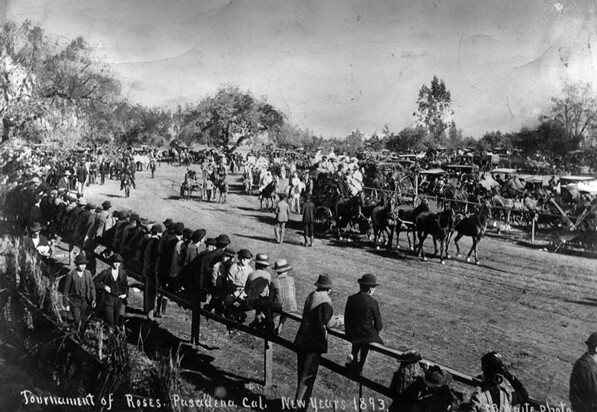 The 1893 Tournament of Roses Parade. Photo courtesy of the Herald-Examiner Collection, Los Angeles Public Library.