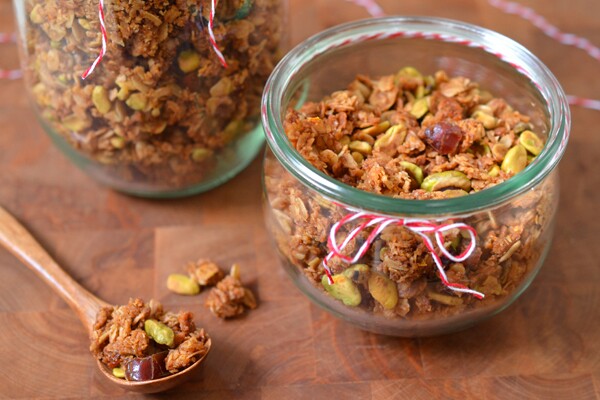 Orange, Pistachio and Date Granola