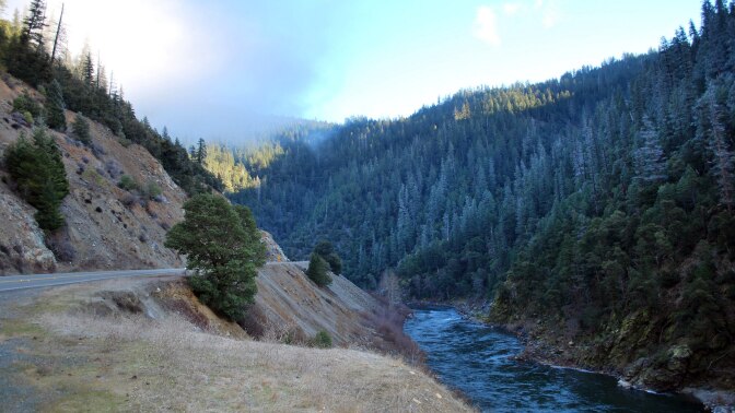 Highway 96 along the Klamath RIver in Northern California | photo by Matt Baun/USFWS