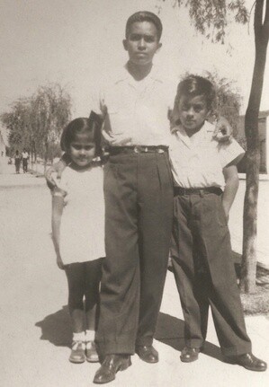 Julio and his younger brother and youngest sister in Guatemala