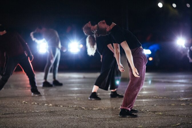 Dancers in "Parked" often froze en masse. | Matthew Brush