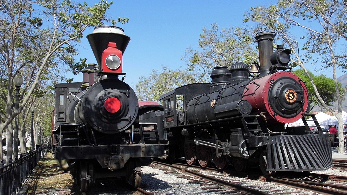 Vintage trains at Fillmore & Western Railway. | Sandi Hemmerlein