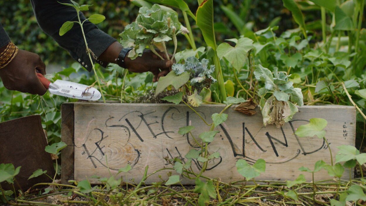 Ron Finley gardening | Still from "Broken Bread" Access
