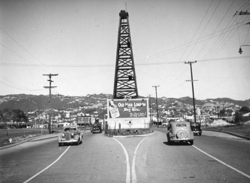 La Cienega oil derrick