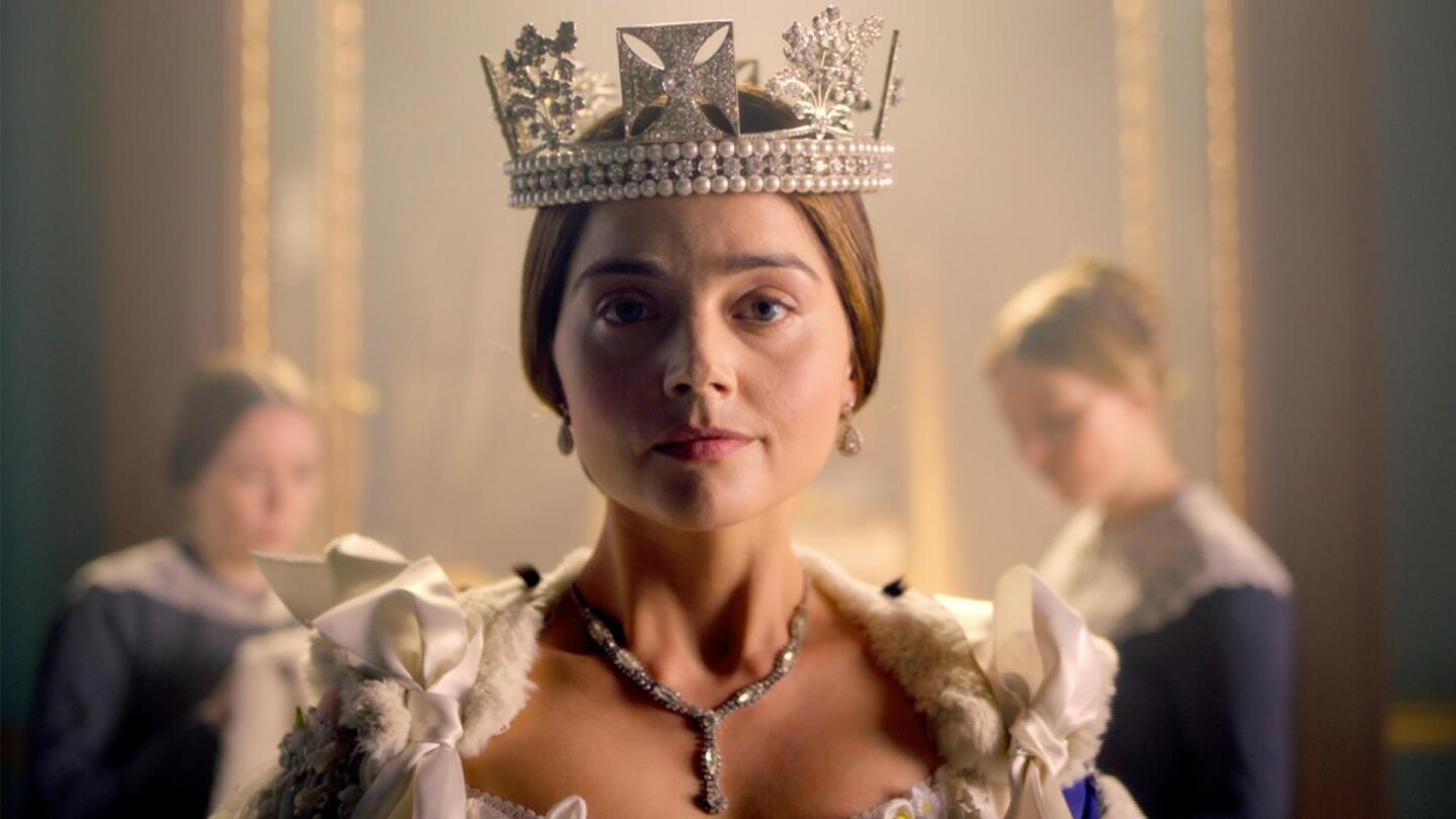 Queen Victoria (Jenna Coleman) looks directly into the camera. | "Victoria Season 2 on Masterpiece"