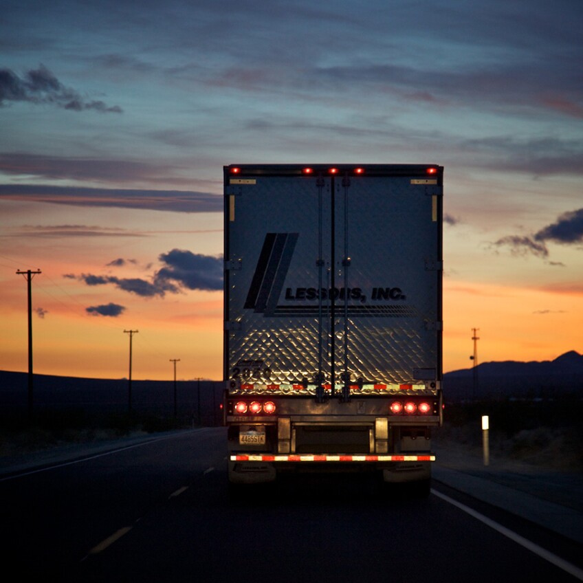 Heading South on Highway 14 - North of Indian Wells, CA - 2012.