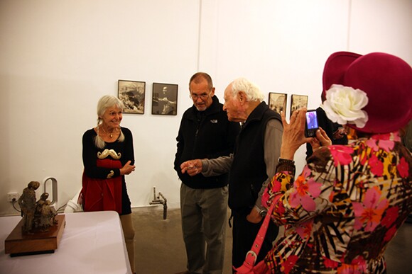 Morrie discussing his work