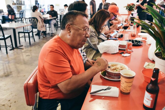 Customers at China Cafe in Grand Central Market | Clarissa Wei