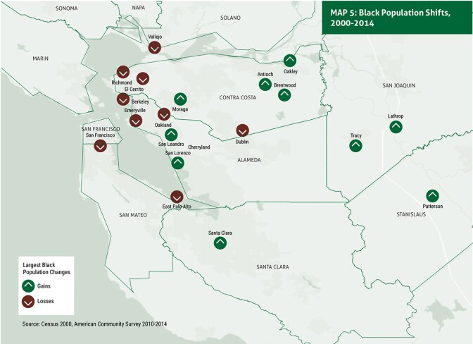 Black Population Shifts, 2000 - 2014 | Urban Habitat