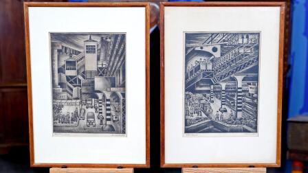 Appraisal: Donald Vogel Drypoints, ca. 1940