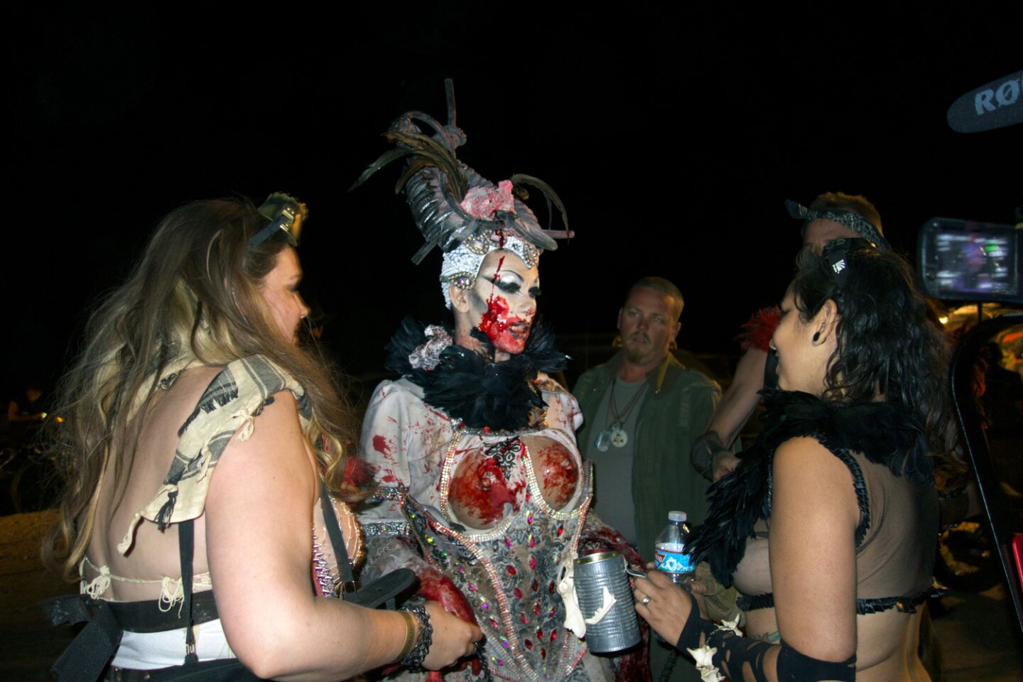 The bloody Lady Vajayjay after her performance on the Wasteland stage.