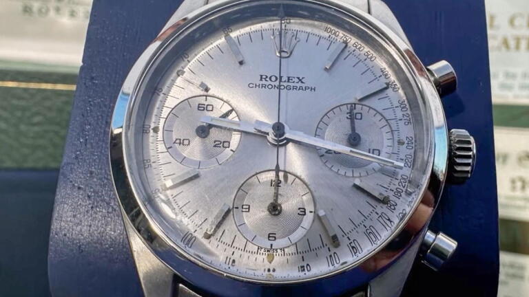 Appraisal: Rolex “Pre-Daytona” with Box & Papers, ca. 1965
